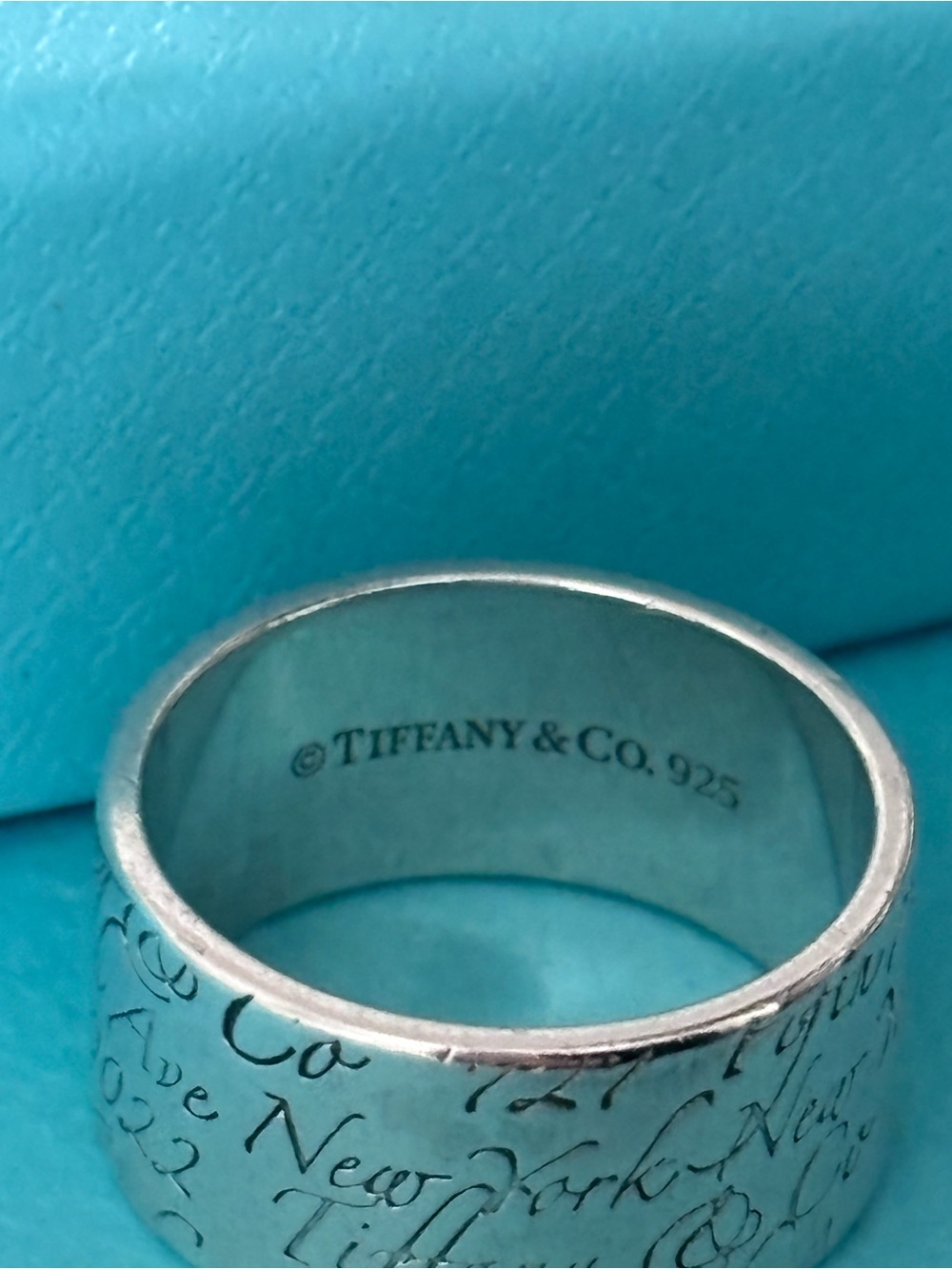 Authentic Tiffany & Co Notes Wide Ring Size 7 - Picture 3 of 4